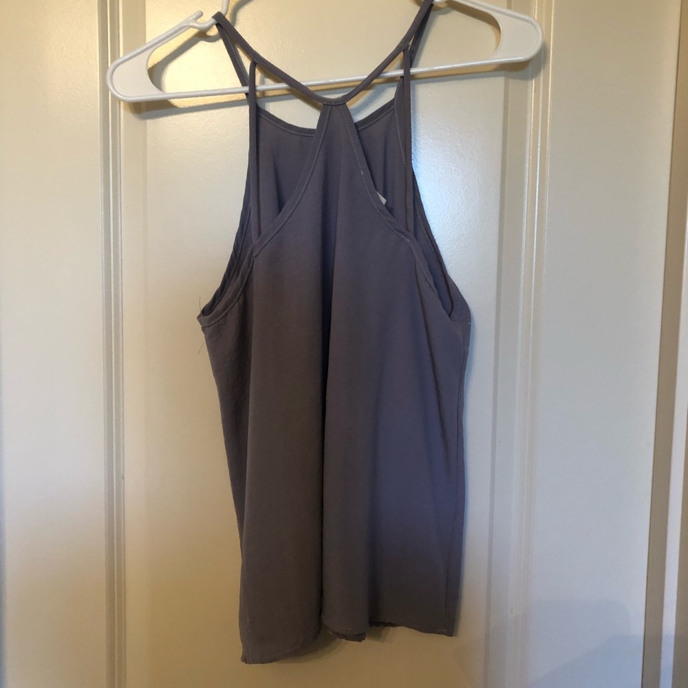 purple/gray millibon tank top